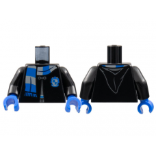 LEGO felsőtest Hollóhát címer és sál mintával, fekete (76382)