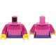 LEGO felsőtest női pulóver mintával, sötét rózsaszín (76382)