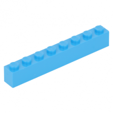LEGO kocka 1x8, sötét azúrkék (3008)