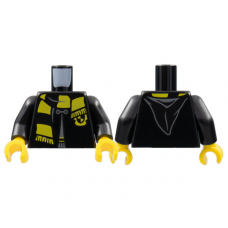 LEGO felsőtest Hugrabug címer és sál mintával, fekete (76382)