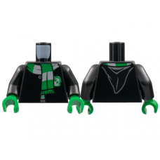 LEGO felsőtest Mardekár címer és sál mintával, fekete (76382)