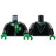 LEGO felsőtest Mardekár címer és sál mintával, fekete (76382)