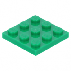 LEGO lapos elem 3x3, zöld (11212)