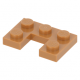 LEGO lapos elem 2×3 1×1 kivágással, középsötét testszínű (73831)