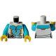 LEGO felsőtest kabát és öv mintával, fehér (76382)