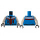 LEGO felsőtest cipzáros pulóver mintával, sötét azúrkék (76382)