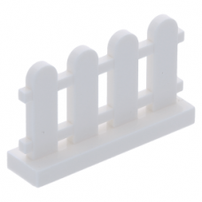 LEGO kerítés, 1×4×2, fehér (33303)