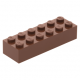 LEGO kocka 2x6, vörösesbarna (2456)