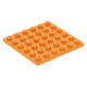 LEGO lapos elem 6x6, narancssárga (3958)